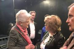 Angela Lansbury and Carmel Owen after the presentation of MONET at CAP 21